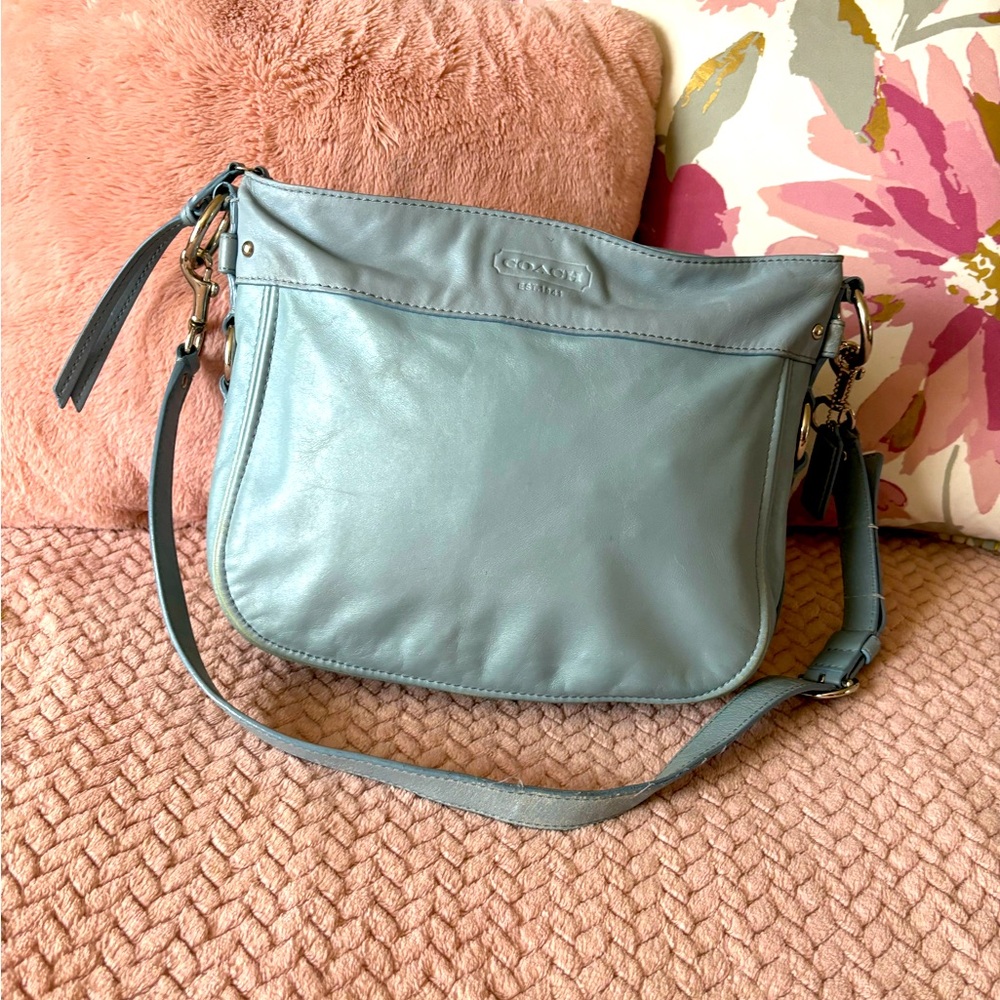 Coach powder blue satchel